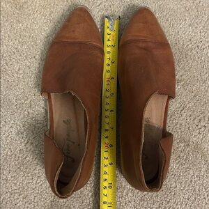 Free People Tan Leather Flats